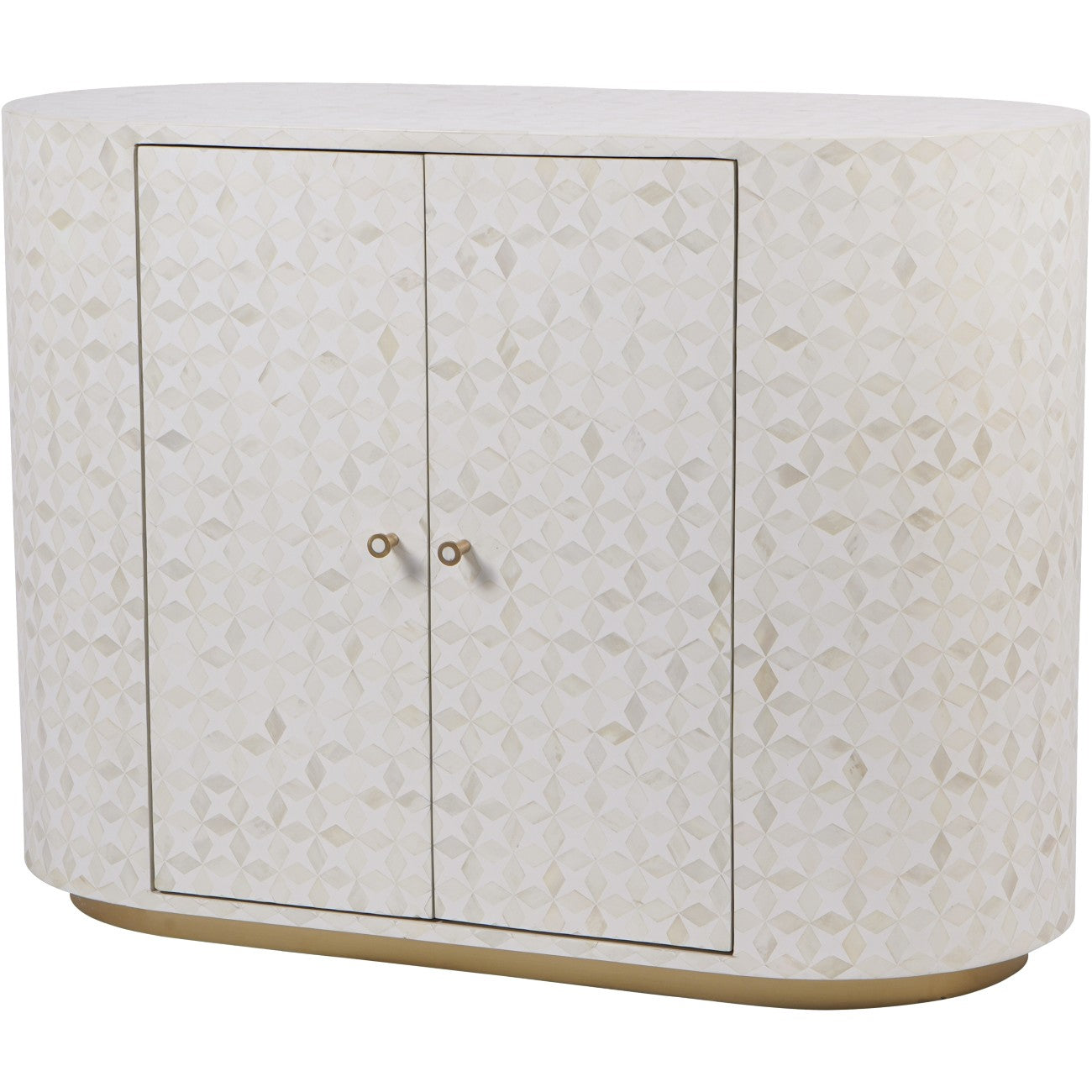 Aspen White Bone Inlay & Gold Sideboard | Small